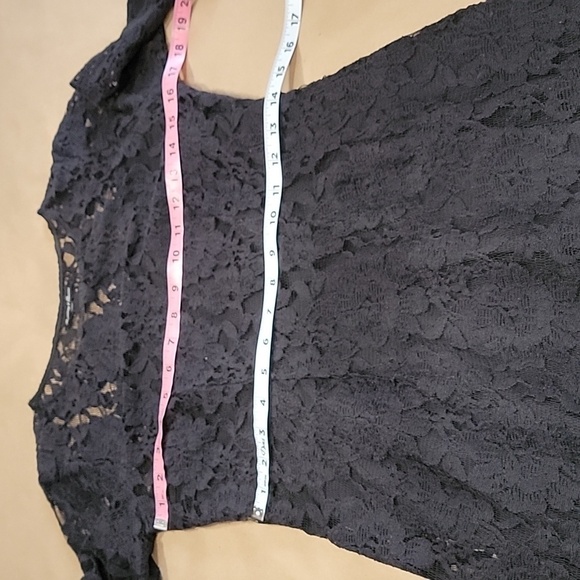 Broadway & Broome Size 0 Black Lace "Little Black Dress" Lined with Slip Dress. - Picture 8 of 15